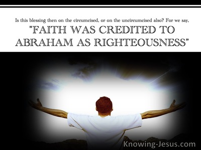 Romans 4:5 Faith Is Credited As Righteousness (white)